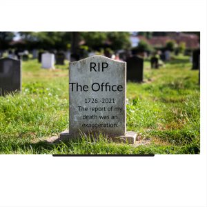 rip the office gravestone